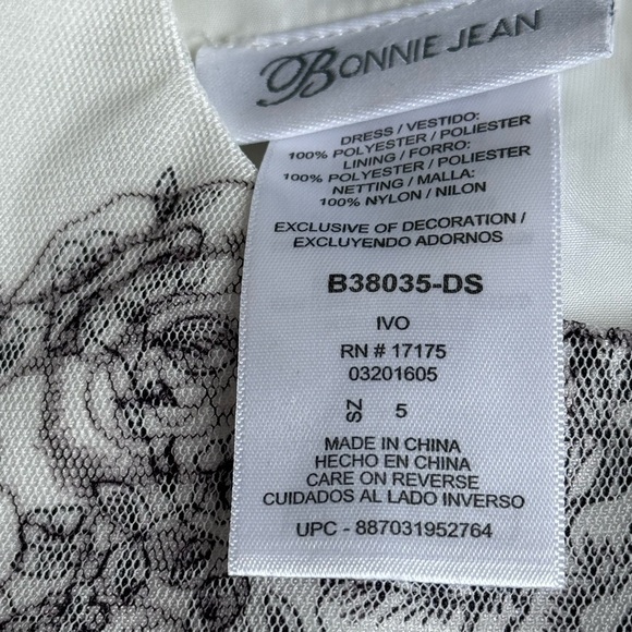 NWT Floral Victorian Dress Bonnie Jean Size 5 - Picture 3 of 6